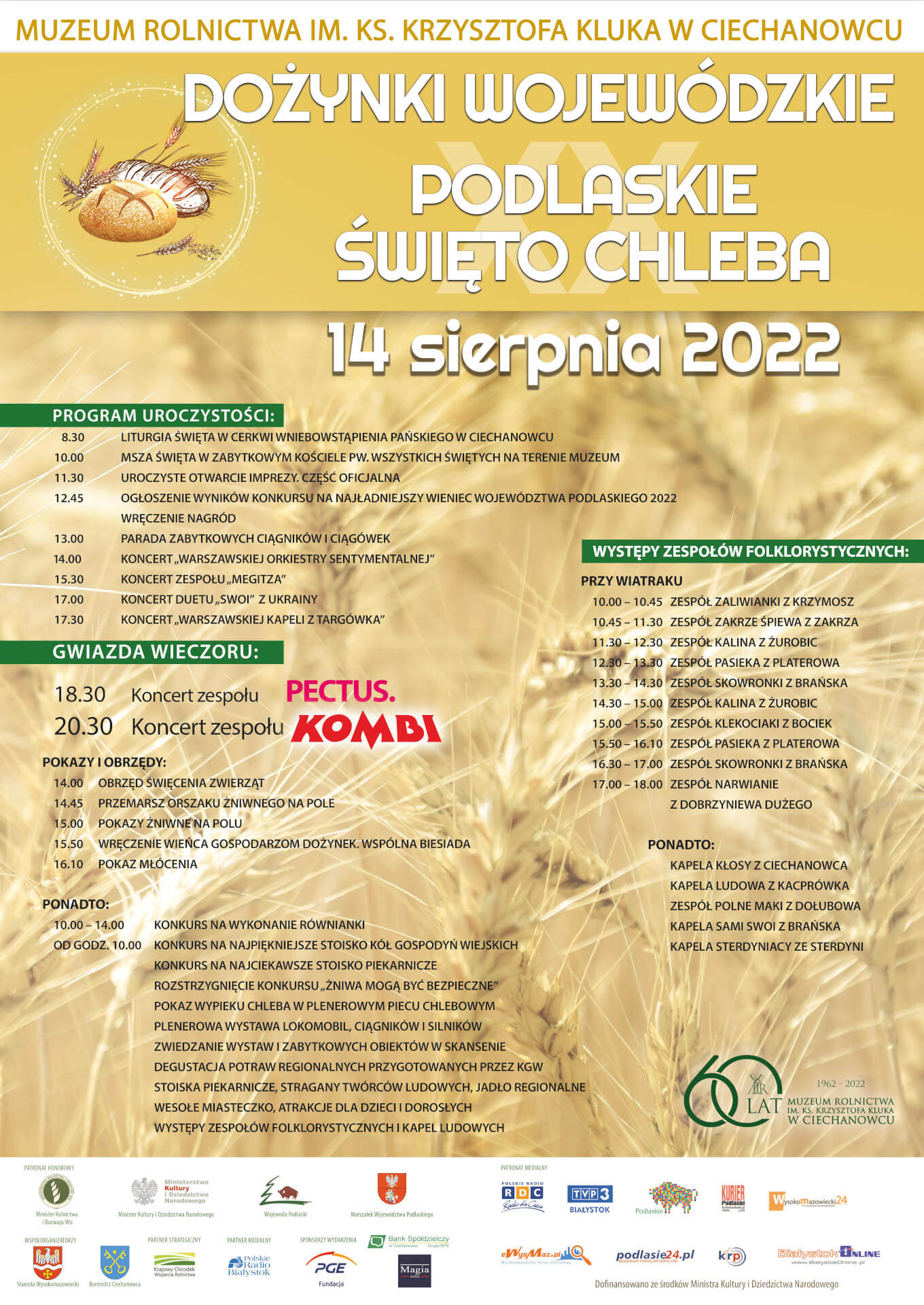 Dożynki Wojewódzkie i XX Podlaskie Święto Chleba 2022