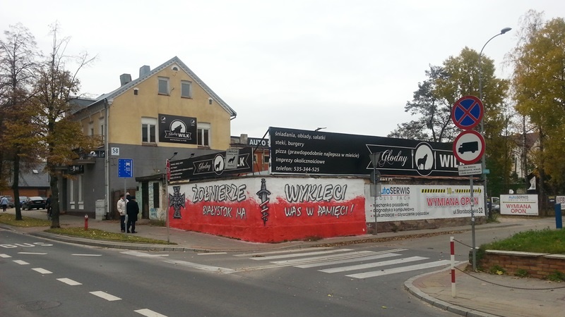 Działacze Młodzieży Wszechpolskiej chcą stworzyć w Białymstoku mural Zygmunta Szendzielarza "Łupaszki"