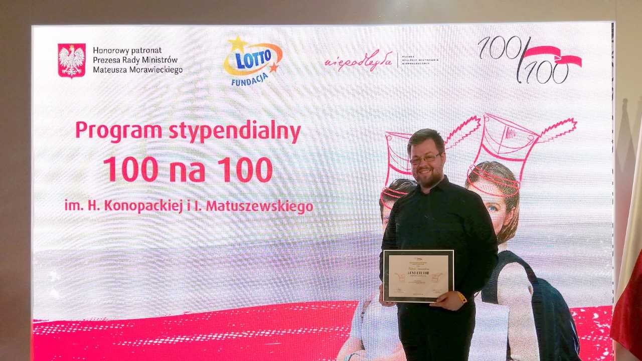 Student Politechniki Białostockiej w gronie laureatów programu stypendialnego "100 na 100"