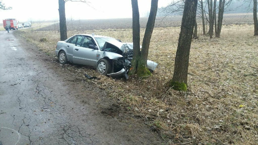 W okolicach Wiśniewa 74-letni kierowca uderzył w drzewo - zginął na miejscu