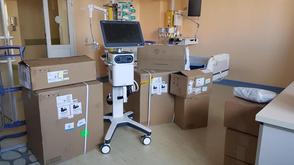3 respiratory i sprzęt do oczyszczania pomieszczeń - trafiły do szpitala wojewódzkiego w Białymstoku