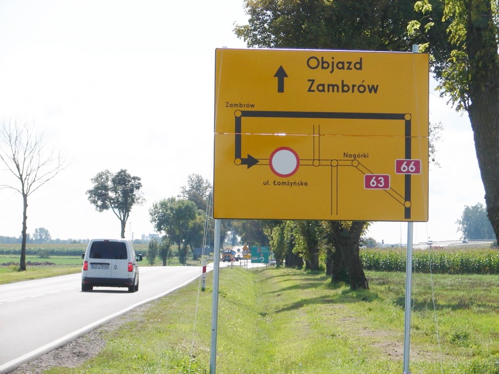 Zmiany w ruchu na kilka najbliższych miesięcy przy wjeździe do Zambrowa