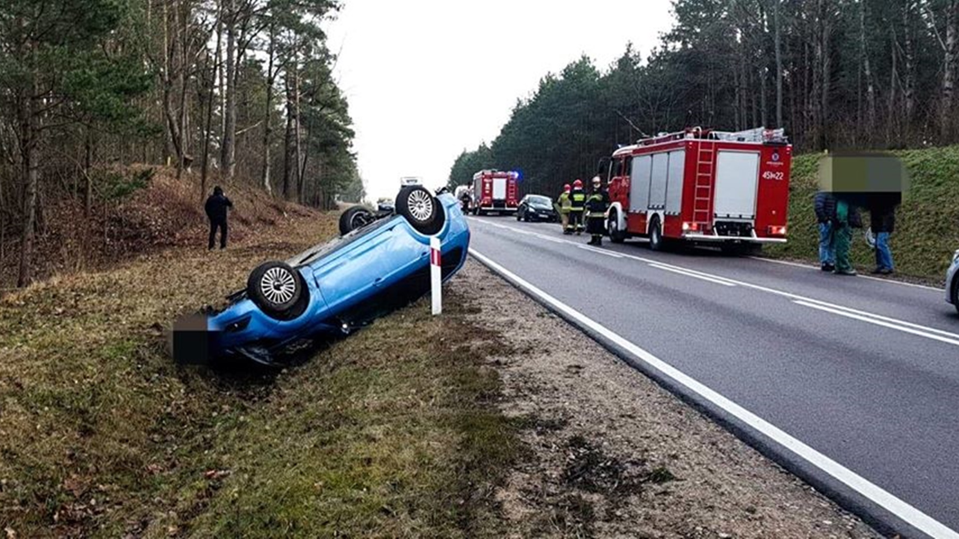 Wypadek k. Knyszyna - 2 osoby ranne