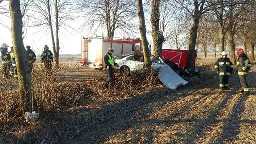 Wypadek k. Kolna - nie żyje 49-latek