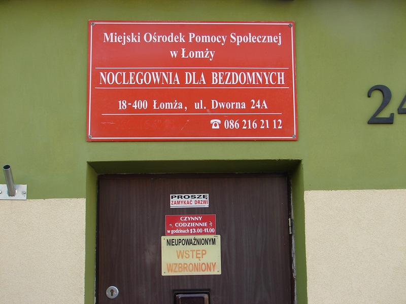 W Łomży i w Zambrowie w noclegowniach są miejsca dla bezdomnych
