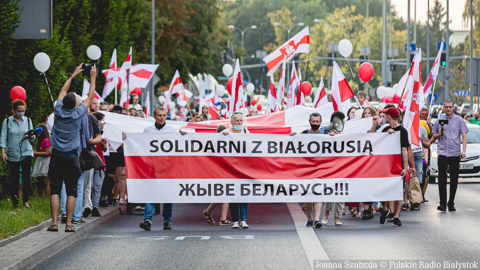 Marsz Solidarności z Białorusią w Białymstoku [zdjęcia, wideo]