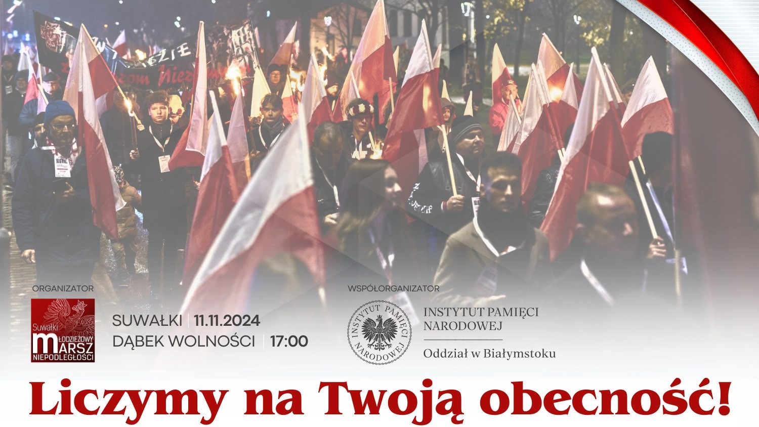 Po raz XIX ulicami Suwałk przejdzie  Młodzieżowy Marsz Niepodległości