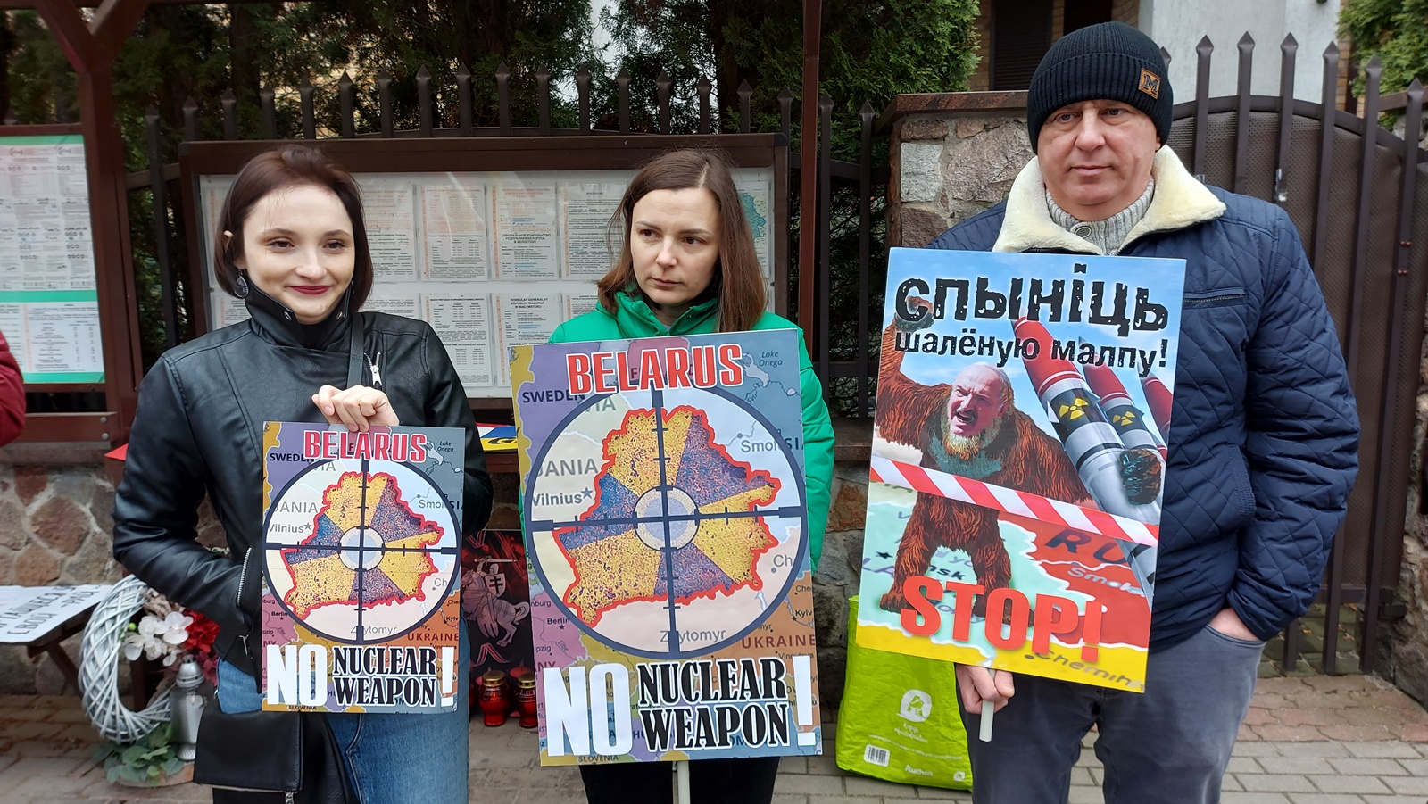 Białostocki protest przeciwko zapowiedziom rozmieszczenia rosyjskiej broni atomowej na Białorusi