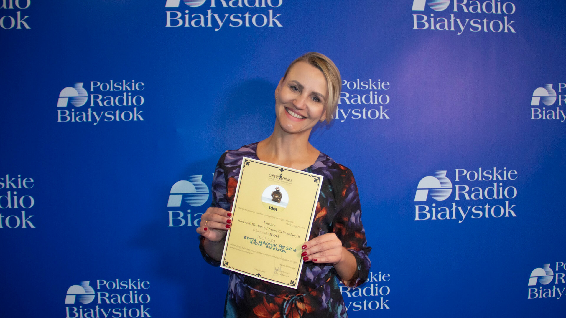 Nasza dziennikarka Edyta Wołosik zajęła I miejsce w Konkursie IDOL Fundacji Szansa dla Niewidomych