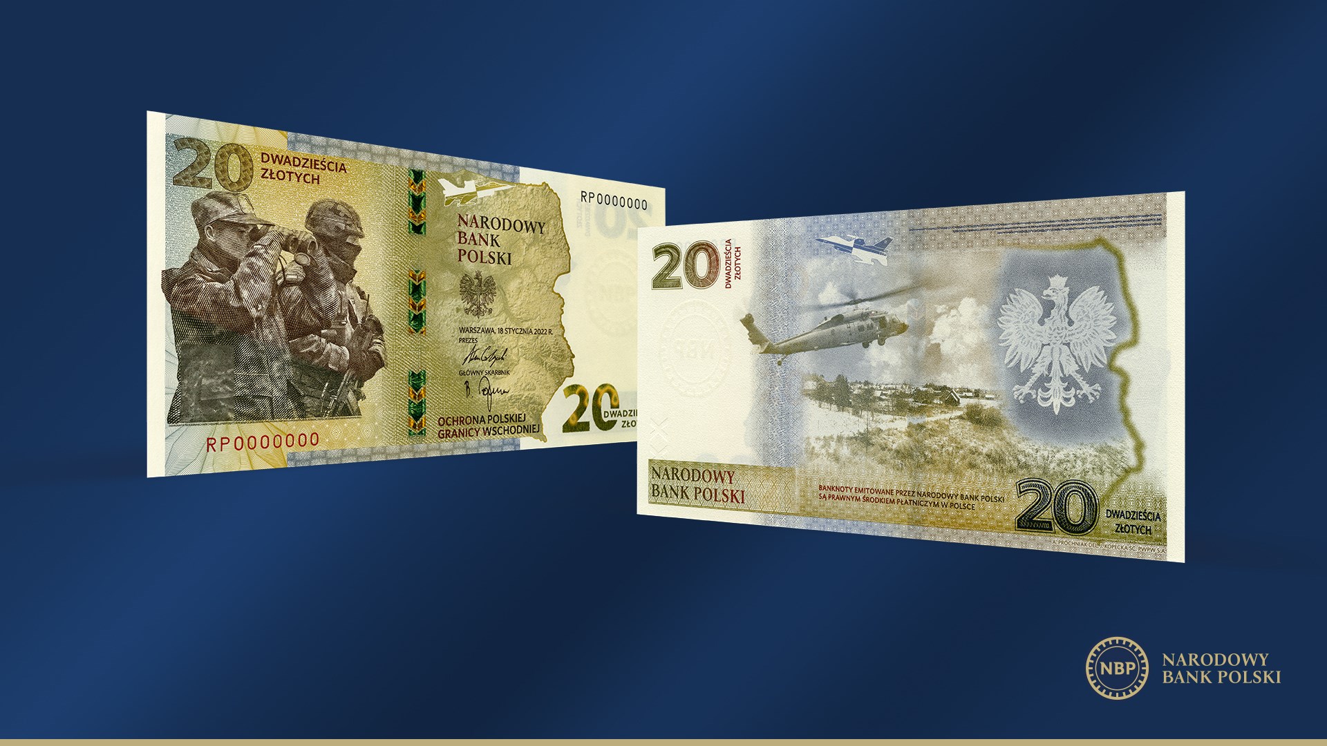"Ochrona polskiej granicy wschodniej" na nowym banknocie kolekcjonerskim NBP [wideo]