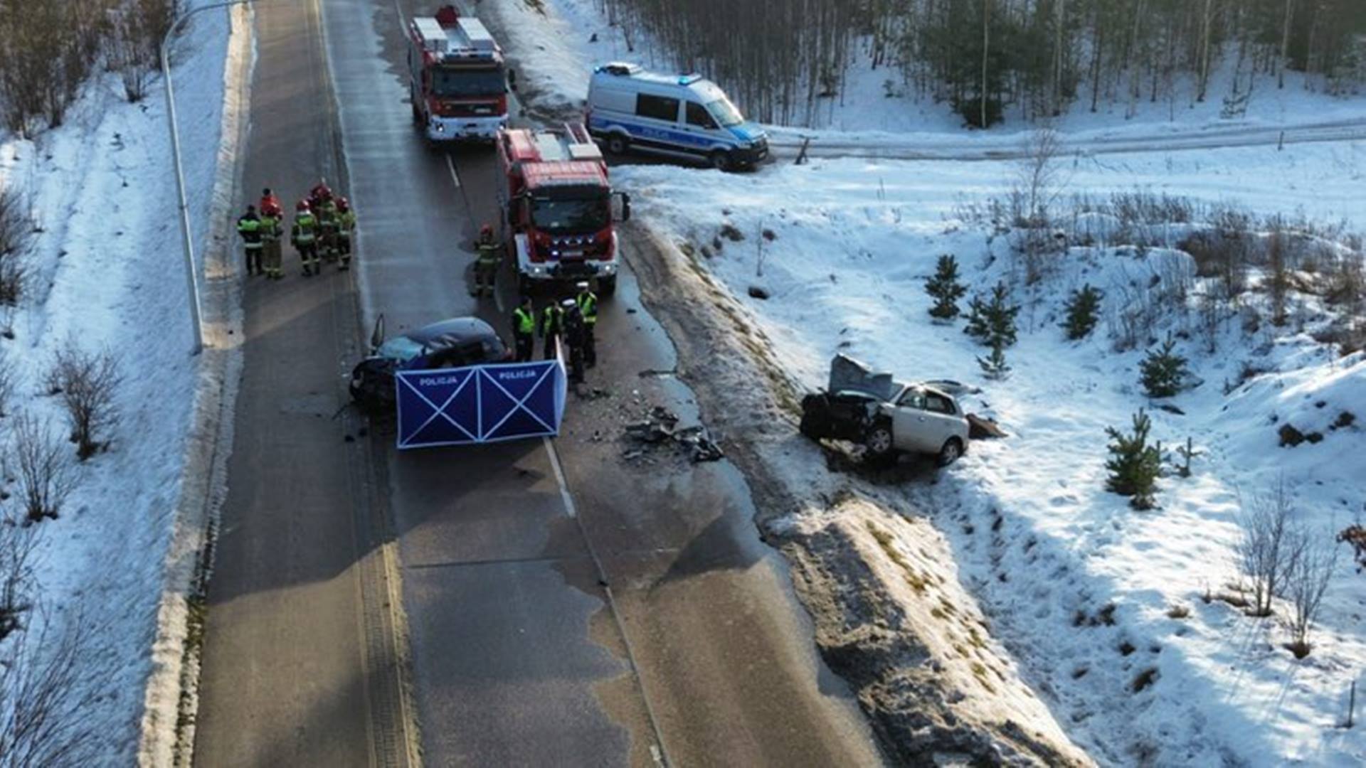 Wypadek w okolicach Suwałk - nie żyje jedna osoba