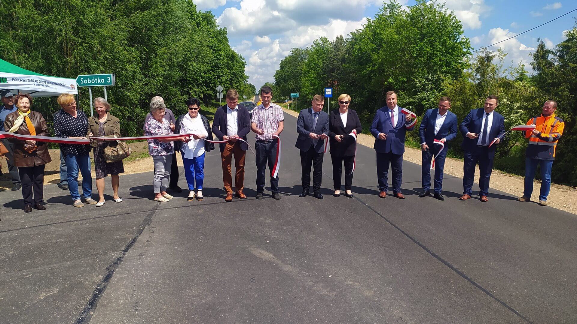 Otwarto wyremontowany fragment drogi wojewódzkiej - między Bielskiem Podlaskim, a Narwią