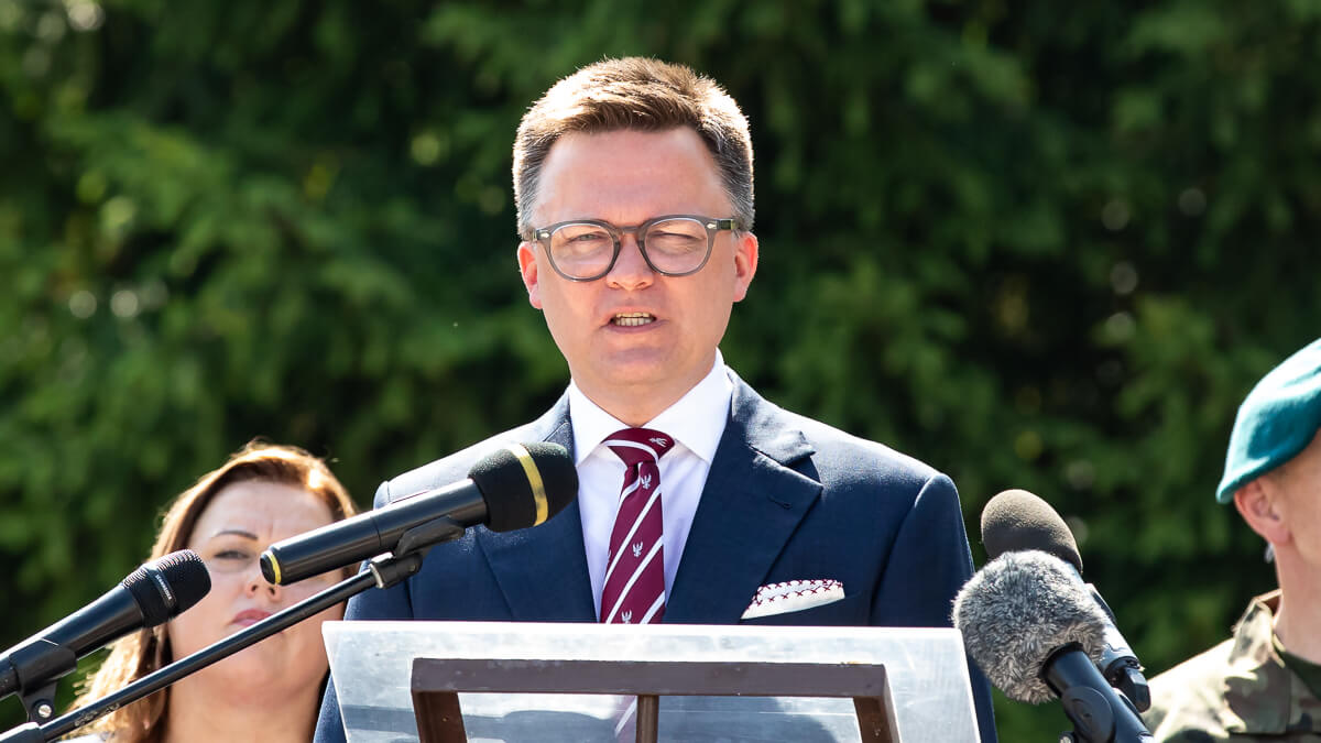 Marszałek Hołownia w Podlaskiem: Atak na żołnierzy to czyste chuligaństwo, to rzecz odrażająca [zdjęcia]