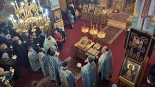 Święcenie świec gromnicznych w przeddzień święta Spotkania Pańskiego w cerkwi p.w. św. proroka Eliasza, fot. Anna Makarewicz