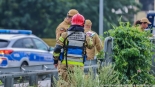 Samochód w rzece Białej, 11.07.2024, fot. Sylwia Krassowska