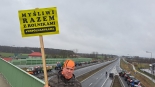 Protesty rolników na trasie ekspresowej S8 w Jeżewie, fot. Wojciech Szubzda