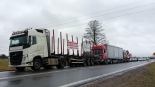 Protest rolników i przedstawicieli branży drzewnej w Korycinie, fot. Marcin Gliński