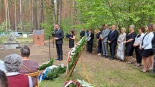 Uroczystości w lesie koło Łopuchowa upamiętniające zagładę tykocińskich Żydów, 26.08.2024, fot. Marcin Gliński