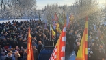 Co najmniej kilkaset osób wzięło udział w Orszaku Trzech Króli w Łomży, fot. Adam Dąbrowski