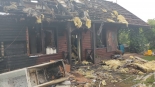 Spalony dom w Borkach, 16.08.2024, fot. Katarzyna Trzaska