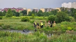 Samochód w rzece Białej, 11.07.2024, fot. Sylwia Krassowska