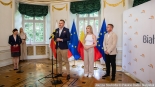 Spotkanie zastępcy prezydenta Białegostoku Rafała Rudnickiego z Aleksandrą Pietruk i Pawłem Pietrukiem, 17.07.2024, fot. Joanna Szubzda