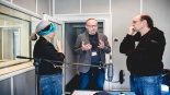 Produkcja audiobooka "Życiorys pisany przez historię" Romualda Lipińskiego, fot. Sylwia Krassowska