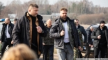 Wizyta Donalda Tuska, Władysława Kosiniaka-Kamysza i Tomasza Siemoniaka na granicy polsko-białoruskiej, 22.03.2025, fot. Joanna Szubzda