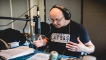 Produkcja audiobooka "Życiorys pisany przez historię" Romualda Lipińskiego, fot. Sylwia Krassowska