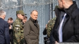 Wizyta Donalda Tuska, Władysława Kosiniaka-Kamysza i Tomasza Siemoniaka na granicy polsko-białoruskiej, 22.03.2025, fot. Joanna Szubzda