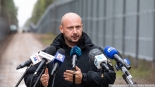 Wizyta Jacka Siewiery na polsko-białoruskim przejściu granicznym w Połowcach, 11.10.2024, fot. Joanna Szubzda