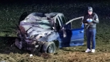 Wypadek na drodze wojewódzkiej nr 665 między Grajewem a Popowem, 21.12.2024, fot. Grajewo24.pl