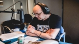 Produkcja audiobooka "Życiorys pisany przez historię" Romualda Lipińskiego, fot. Sylwia Krassowska