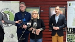 Wizyta Pauliny Hennig-Kloski w Białowieży, styczeń 2024, fot. Gabriela Lasota