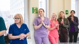 Dzwon Zwycięzcy kolejny raz zabrzmiał w Uniwersyteckim Dziecięcym Szpitalu Klinicznym w Białymstoku, 28.02.2025, fot. Joanna Szubzda