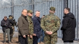 Wizyta Donalda Tuska, Władysława Kosiniaka-Kamysza i Tomasza Siemoniaka na granicy polsko-białoruskiej, 22.03.2025, fot. Joanna Szubzda