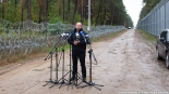 Wizyta Jacka Siewiery na polsko-białoruskim przejściu granicznym w Połowcach, 11.10.2024, fot. Joanna Szubzda