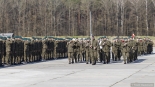 Uroczystości na terenie jednostki wojskowej w Wojewodzinie koło Grajewa, 28.0.2025, fot. Paweł Wądołowski