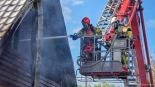 Pożar w miejscowości Górki Sypniewo, 9.05.2025, fot. Paweł Wądołowski