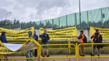 Protest maszynistów na DK 8, 28.07.2025, fot. Wojciech Szubzda