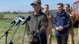 Briefing prasowy w Polkowie, 23.04.2025, fot. Paweł Wądołowski