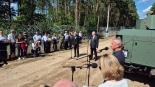 Alexander Dobrindt i Tomasz Siemoniak na polsko-białoruskiej granicy w Połowcach, 21.07.2025, fot. Grzegorz Pilat