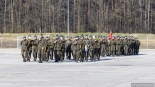 Uroczystości na terenie jednostki wojskowej w Wojewodzinie koło Grajewa, 28.0.2025, fot. Paweł Wądołowski