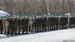Uroczystości na terenie jednostki wojskowej w Wojewodzinie koło Grajewa, 28.0.2025, fot. Paweł Wądołowski