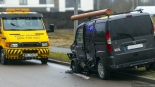 Wypadek na ul. Akademickiej w Łomży, fot. Paweł Wądołowski