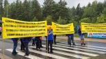 Protest maszynistów na DK 8, 28.07.2025, fot. Wojciech Szubzda