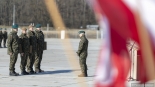 Uroczystości na terenie jednostki wojskowej w Wojewodzinie koło Grajewa, 28.0.2025, fot. Paweł Wądołowski