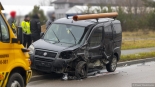Wypadek na ul. Akademickiej w Łomży, fot. Paweł Wądołowski