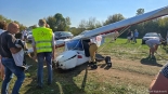 Wypadek podczas Mikrolotowych Mistrzostw Podlaskiego Kontakty 2024, 21.09, fot. Paweł Wądołowski