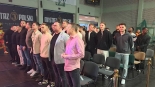 Około tysiąca młodych kibiców wzięło udział w "Jagiellońskim Spotkaniu Opłatkowym", 16.12.2024, fot. Marcin Mazewski